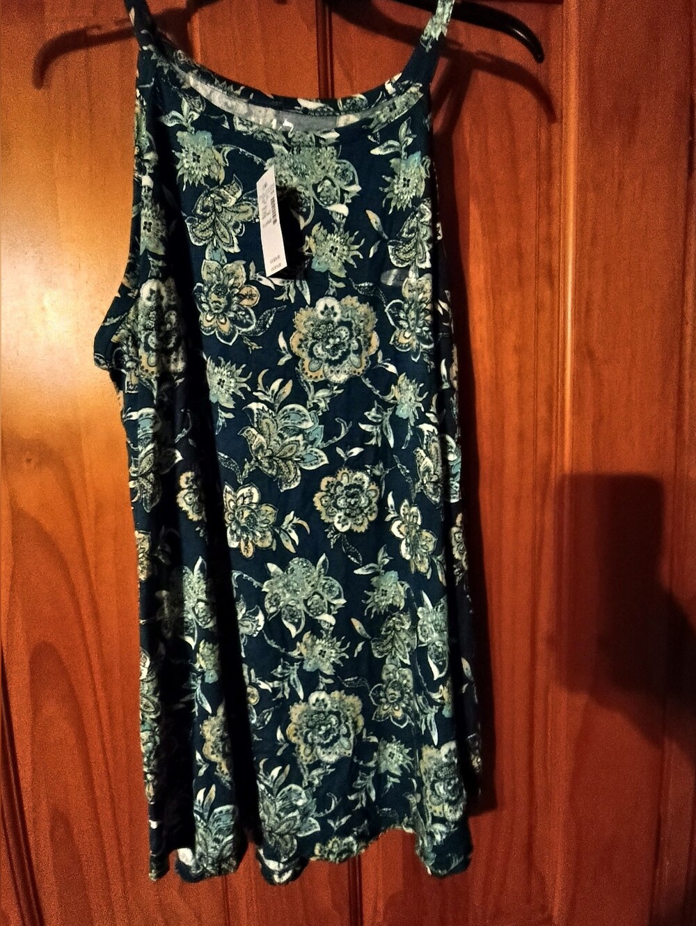 Maurices Teal Blue Floral Swing Cami